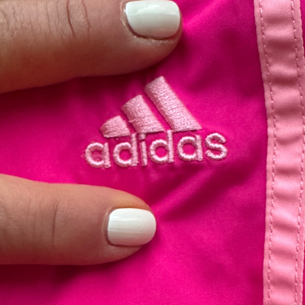 Adidas Kids Bright Pink Warm Up Pants - Picture 3 of 4